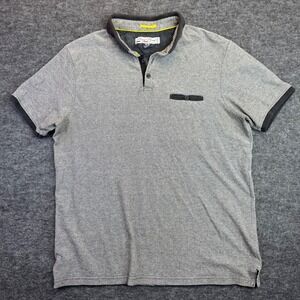 Ping Pong Pro Polo Shirt Mens Medium Gray Short‎ Sleeve Pique Pocket